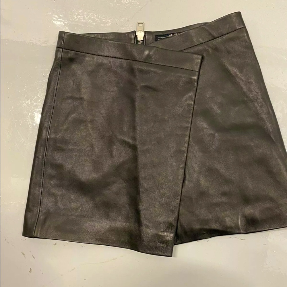All Saints Leather Skirt